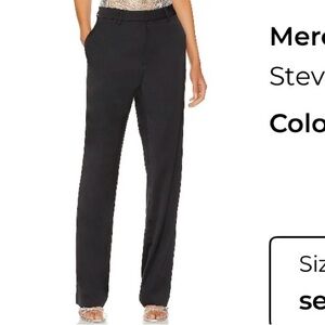 Steve Madden Women's Black Straight-Leg Trousers